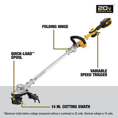 DEWALT DCST922B 20V MAX Li-Ion 14 in. Cordless String Trimmer (Tool Only) New