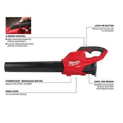 Milwaukee 3000-21 M18 FUEL 18V Cordless Trimmer/Blower 2 Tool Combo Kit