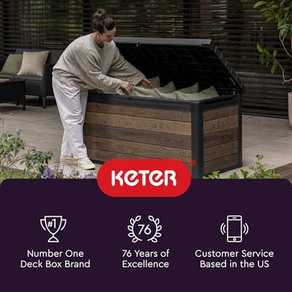 30-Gallon Resin Storage Box | Outdoor Side Table for Patio & Pool Accessories