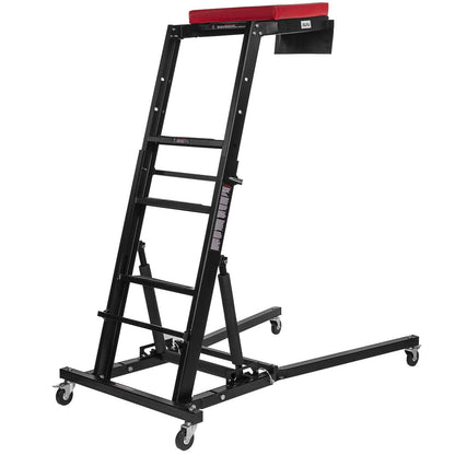 Collapsible Top Creeper Workstation | Adjustable Height, 400 LBS Capacity with Padded Deck & Casters