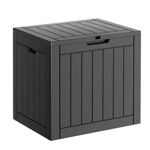 31-Gallon Lockable Resin Deck Box | Waterproof & UV Resistant Outdoor Storage for Patio & Garden