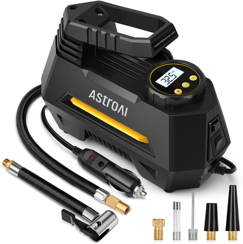 Portable Tire Inflator | 12V Air Compressor with Digital Gauge & LED Light