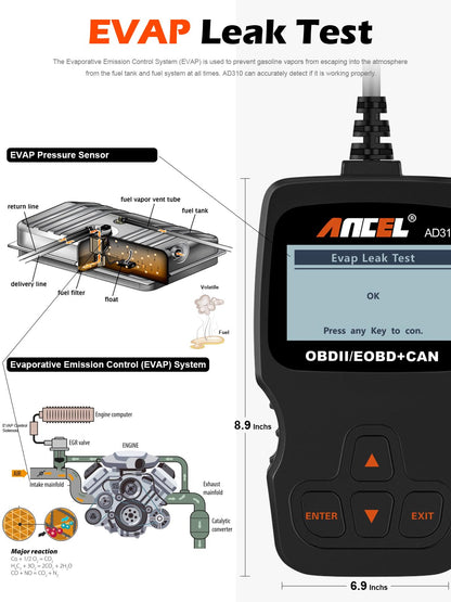 AD310 OBD II Scanner | Universal Car Engine Fault Code Reader, Read & Clear Error Codes, Compatible with 1996+ Vehicles