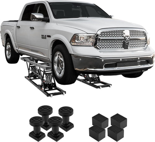 7,000 LB Portable Car Lift | Heavy-Duty 26.8" Height with Extended Plates & 120V Power