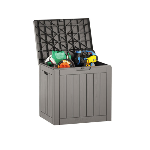 Outdoor Storage Box 31-Gallon  | Waterproof, UV Resistant, Lockable Resin Bin