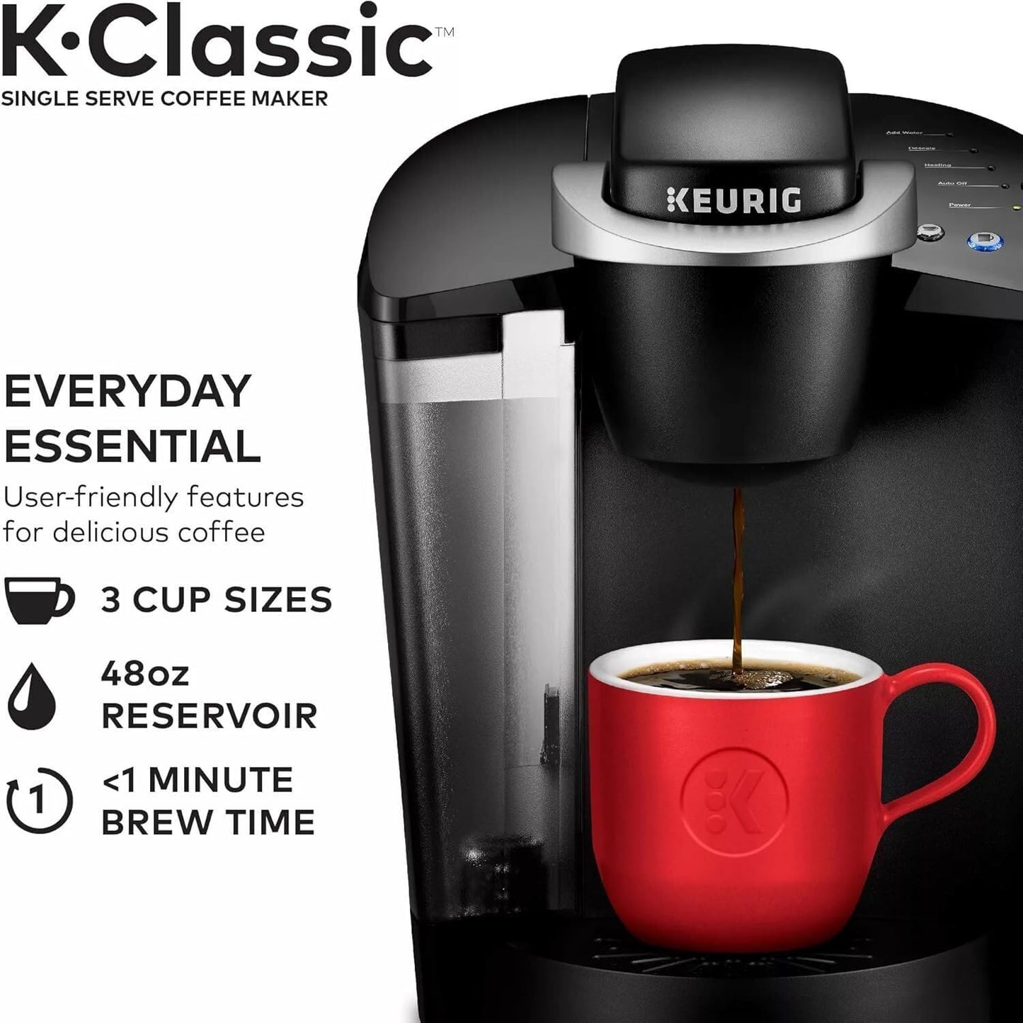 Keurig K-Classic Single Serve K-Cup Pod Coffee Maker