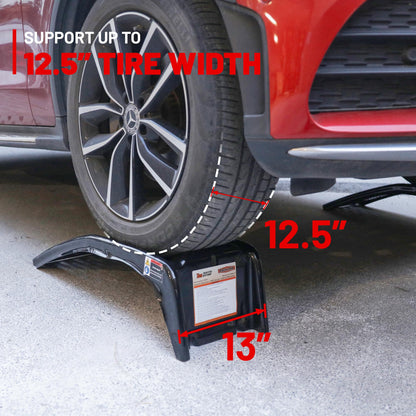 4-Ton Heavy-Duty Car Ramps | 8000 LBS Steel Auto Truck Ramps for Maintenance & Oil Change