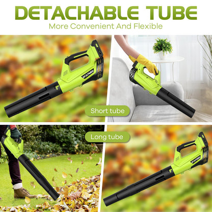 Cordless Leaf Blower | Electric, 2-Speed, Lightweight with 2 Batteries & Charger