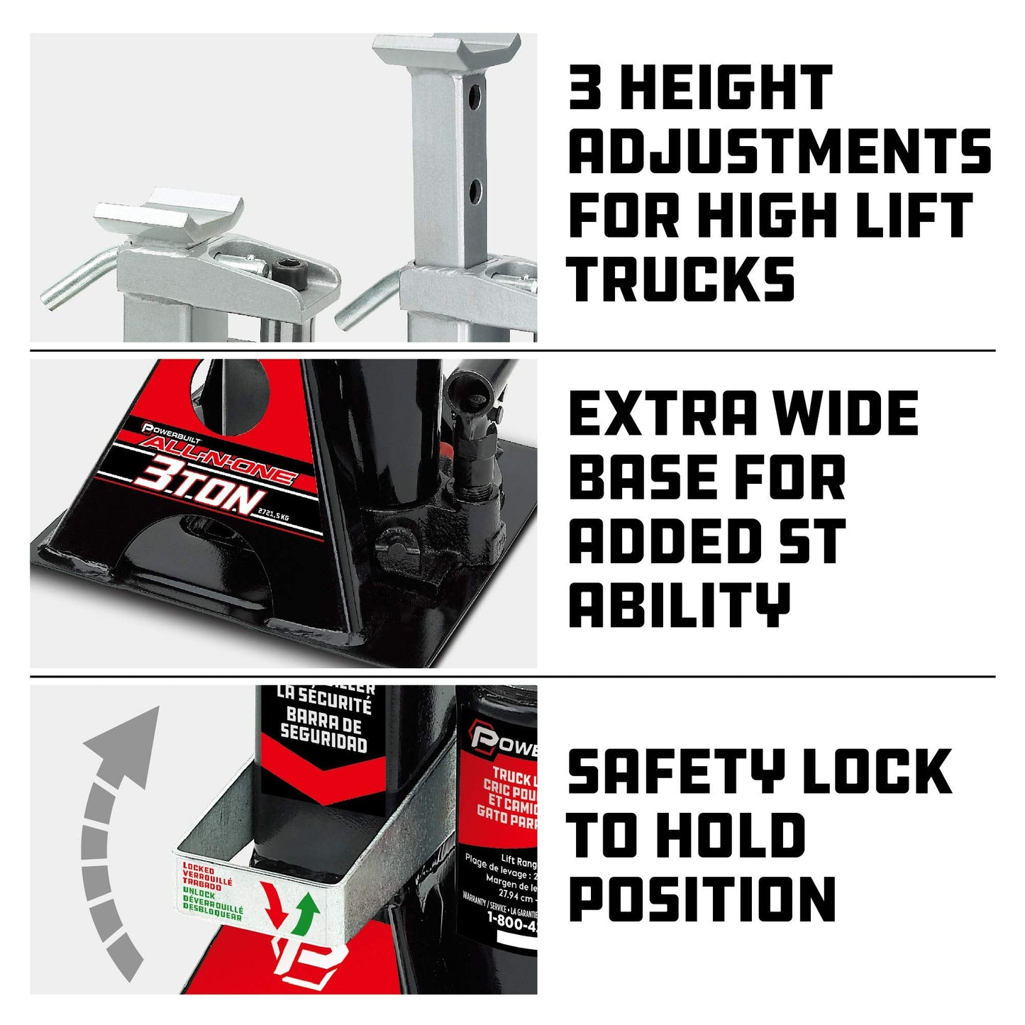 3-Ton All-in-One Bottle Jack & Jack Stands | 6000 lb Vehicle Lift