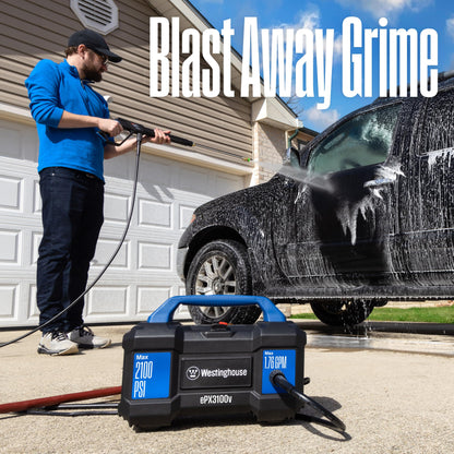 Electric Pressure Washer | 2100 PSI, Foam Cannon, Pro Wand & 4 Nozzles