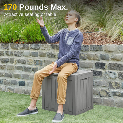 Outdoor Storage Box 31-Gallon  | Waterproof, UV Resistant, Lockable Resin Bin